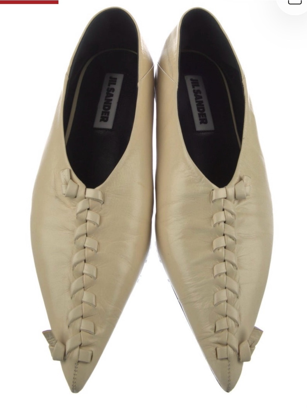 JIL SANDER leather flats